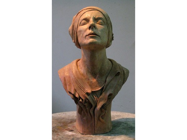 Jim Hill, Contemplation, 24in x 11in x 12in ceramic NFS