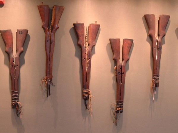 Beverly Leviner, Dominion Trophy Wall, Wood and mixed medium, 5-7 pieces, each piece h33in x w11in