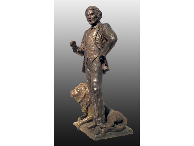 Jim Hill, Lion of Anacostia, (Frederick Douglas) 24in x 14in x 12in  bronze