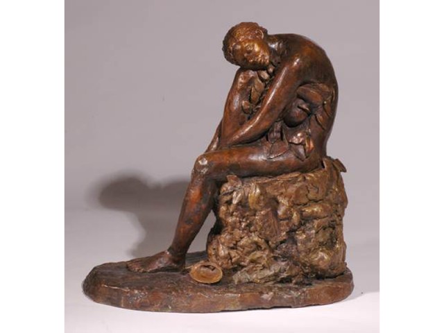 Jim Hill, Sleeping Wood Nymph, 19in x 19in x 12in  bronze