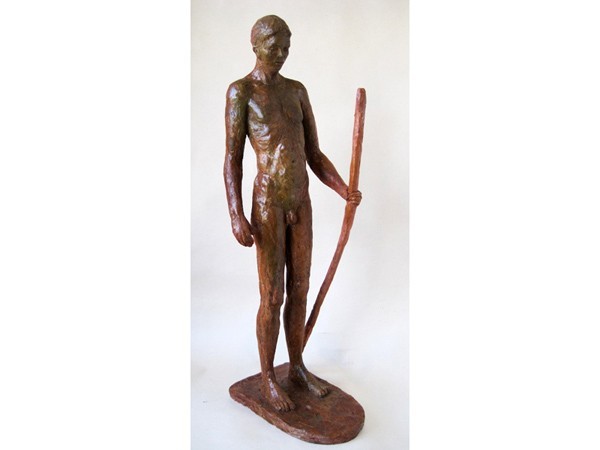 Jim Hill, Prodigal Son, 24in x 7in x 9in gypsum cement<br/>